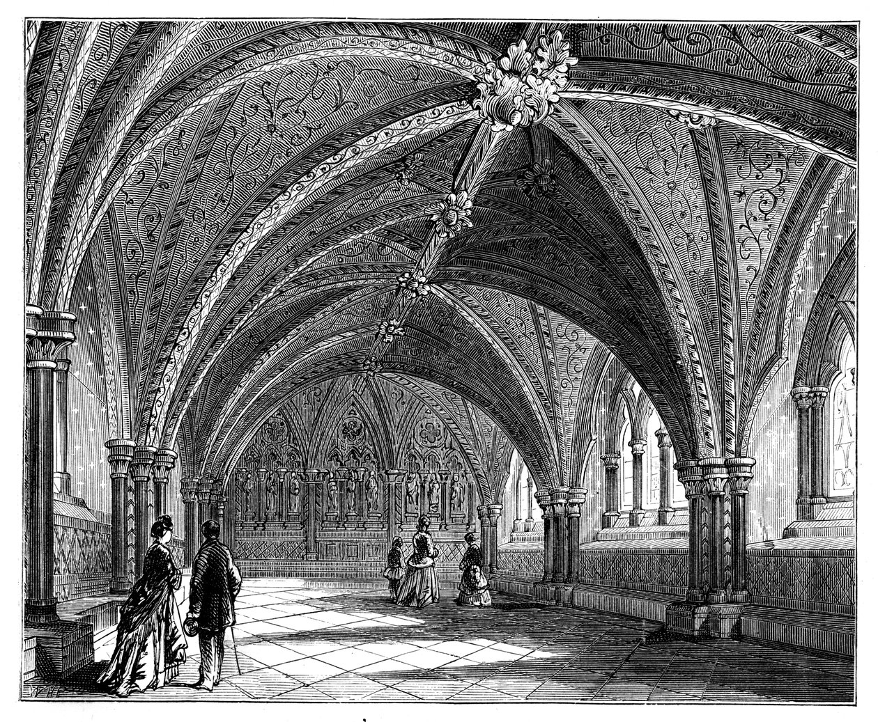 St Stephens Crypt, Westminster Palace, London, c1888 af Unbekannt