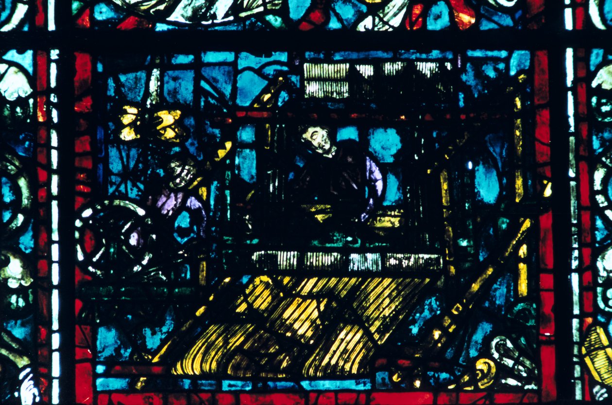 Farvet glas, Chartres Cathedral, Chartres, Frankrig af Unbekannt
