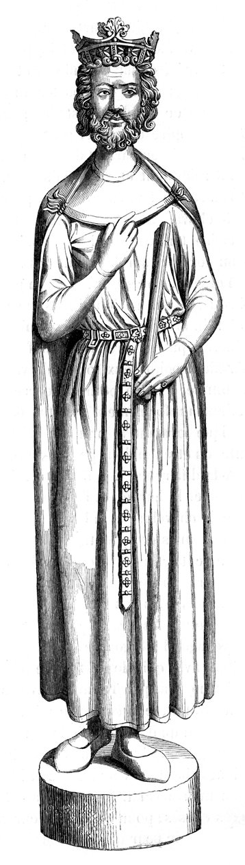 Statue af Childebert, 13. århundrede 1849 af Unbekannt