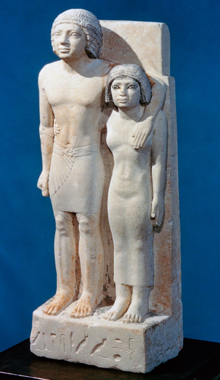 Statue af Memi og Sabu, 26.-25. århundrede f.Kr af Unbekannt
