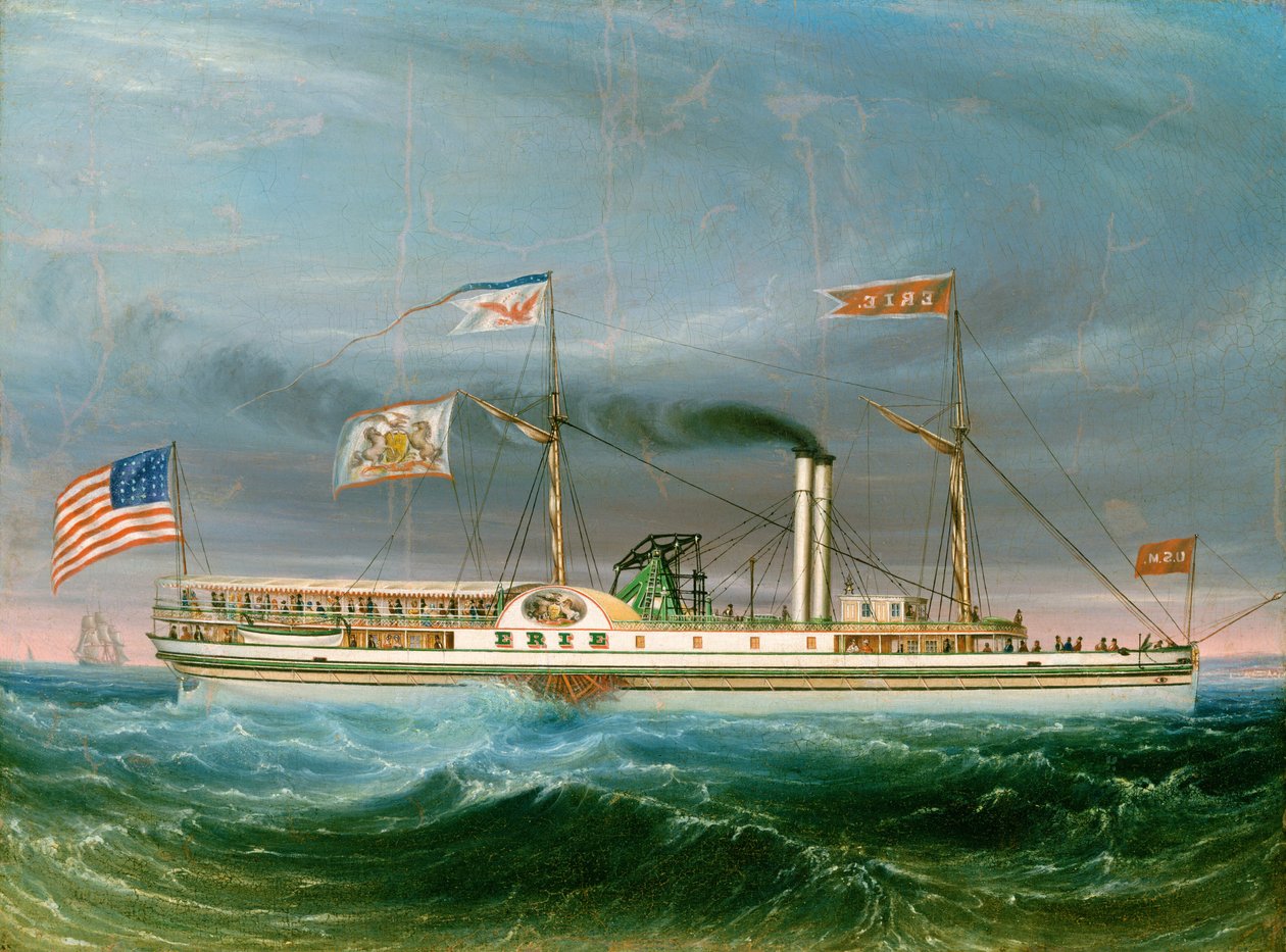 Dampskib Erie, sandsynligvis 1837. af Unbekannt