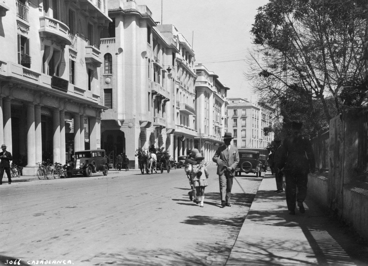 Gadebillede, Casablanca, Marokko, c1920