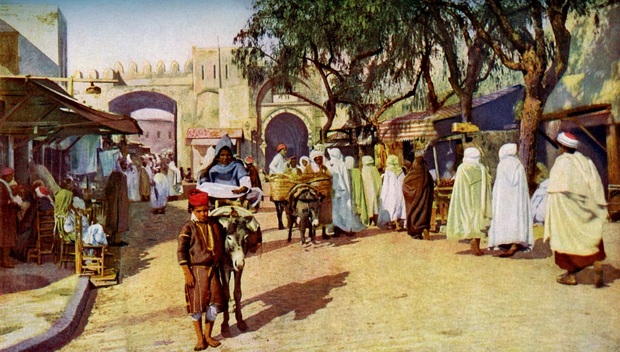 Gadebillede, Kairouan, Tunesien, c1924 af Unbekannt