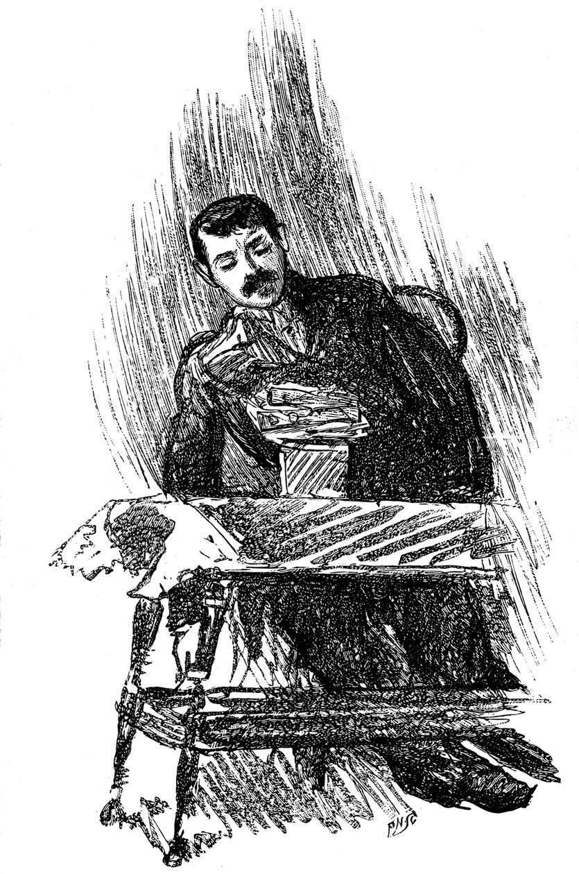 Emne, der går i en hypnotisk trance, 1891 af Unbekannt