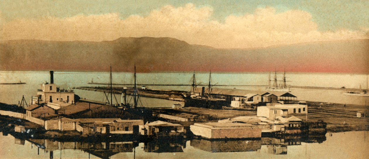 Suez - The Docks, c1918-c1939. af Unbekannt