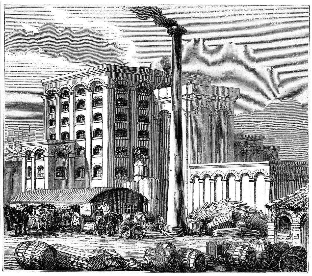 Sukkerraffinaderi, Southampton, England, som åbnede i 1851 af Unbekannt