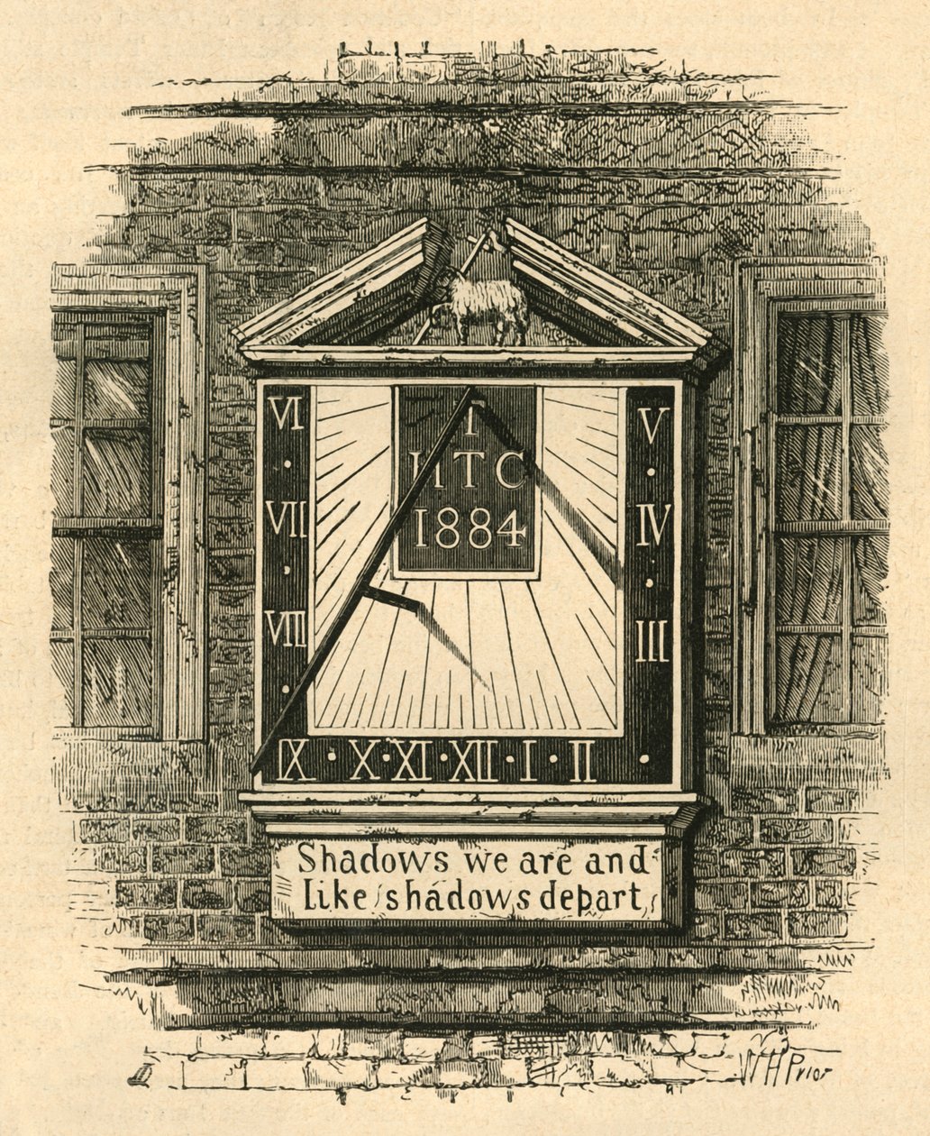 Solskive i templet, 1885, 1897. af Unbekannt