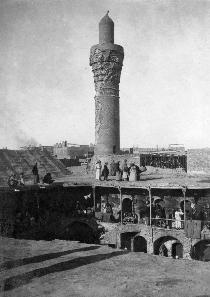 Al-Ghazl Minaret Market, Bagdad, Irak, 1917-1919 af Unbekannt