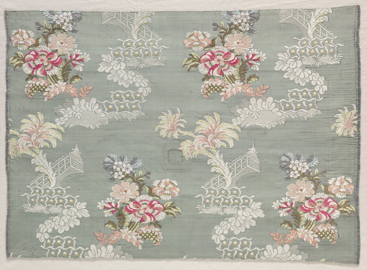Taft, brokadet, ca. 1750. af Unbekannt