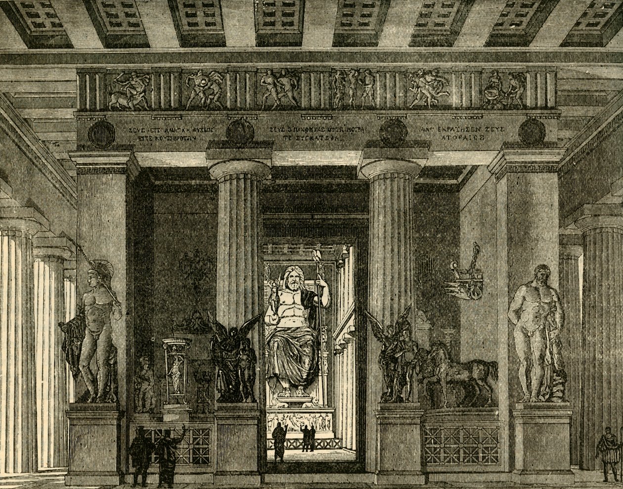Templet i Olympia, restaureret, 1890. af Unbekannt