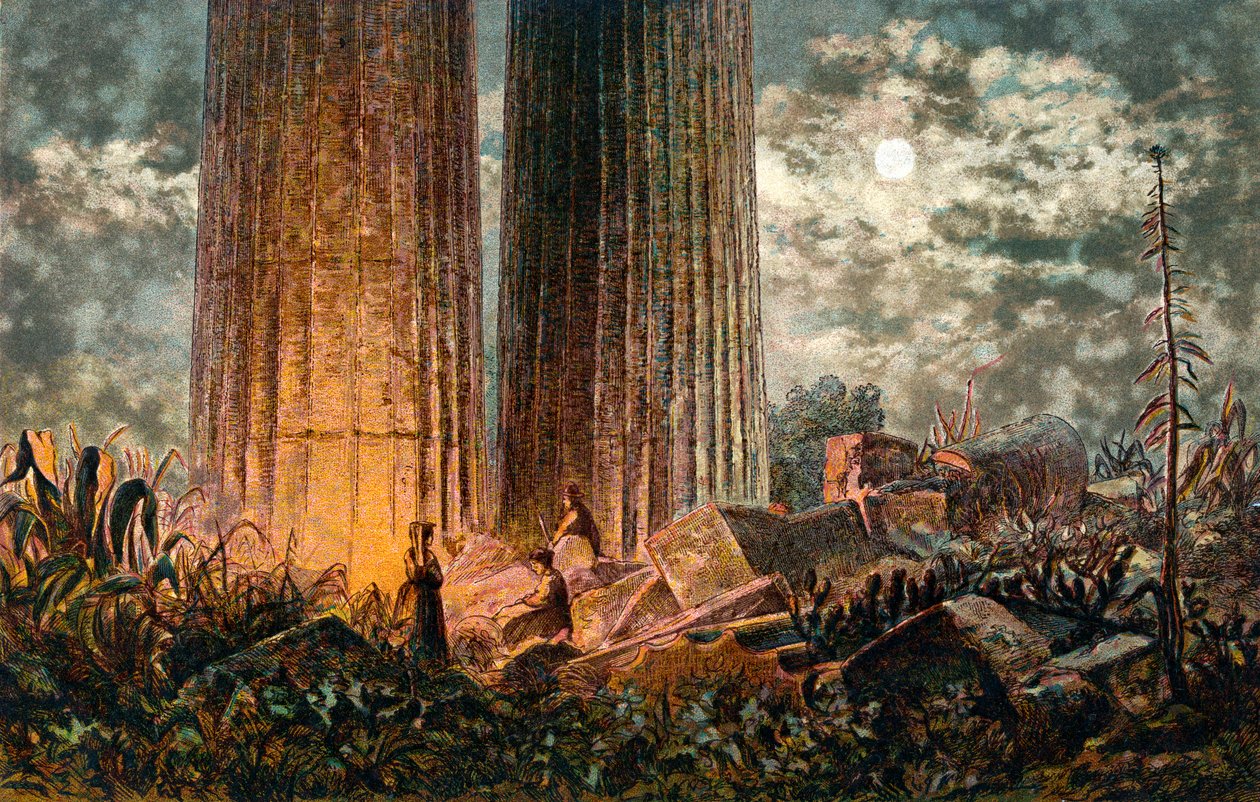 Giganternes tempel, Sicilien, 1800-tallet af Unbekannt