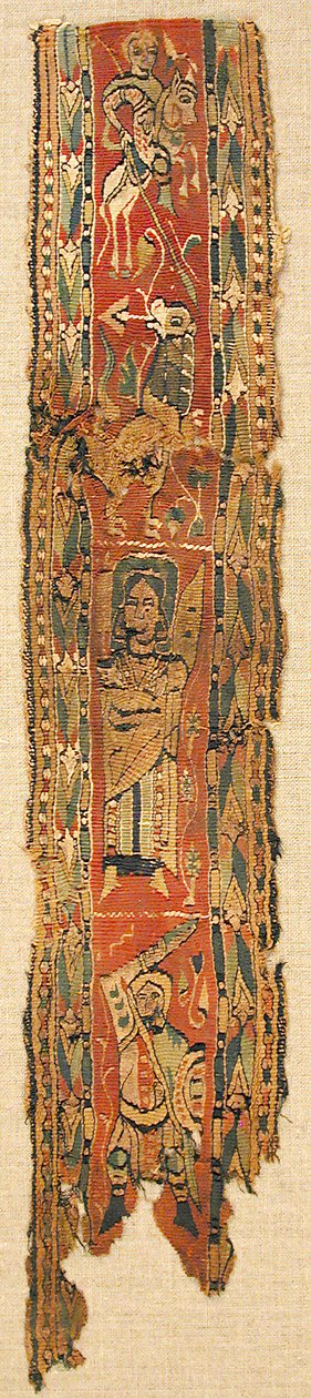 Tekstilfragment, byzantinsk, 6.-8. århundrede. af Unbekannt