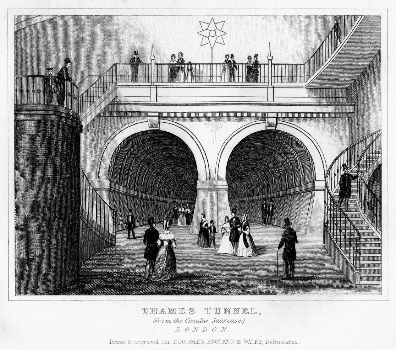 Thames Tunnel, London, 1800-tallet af Unbekannt