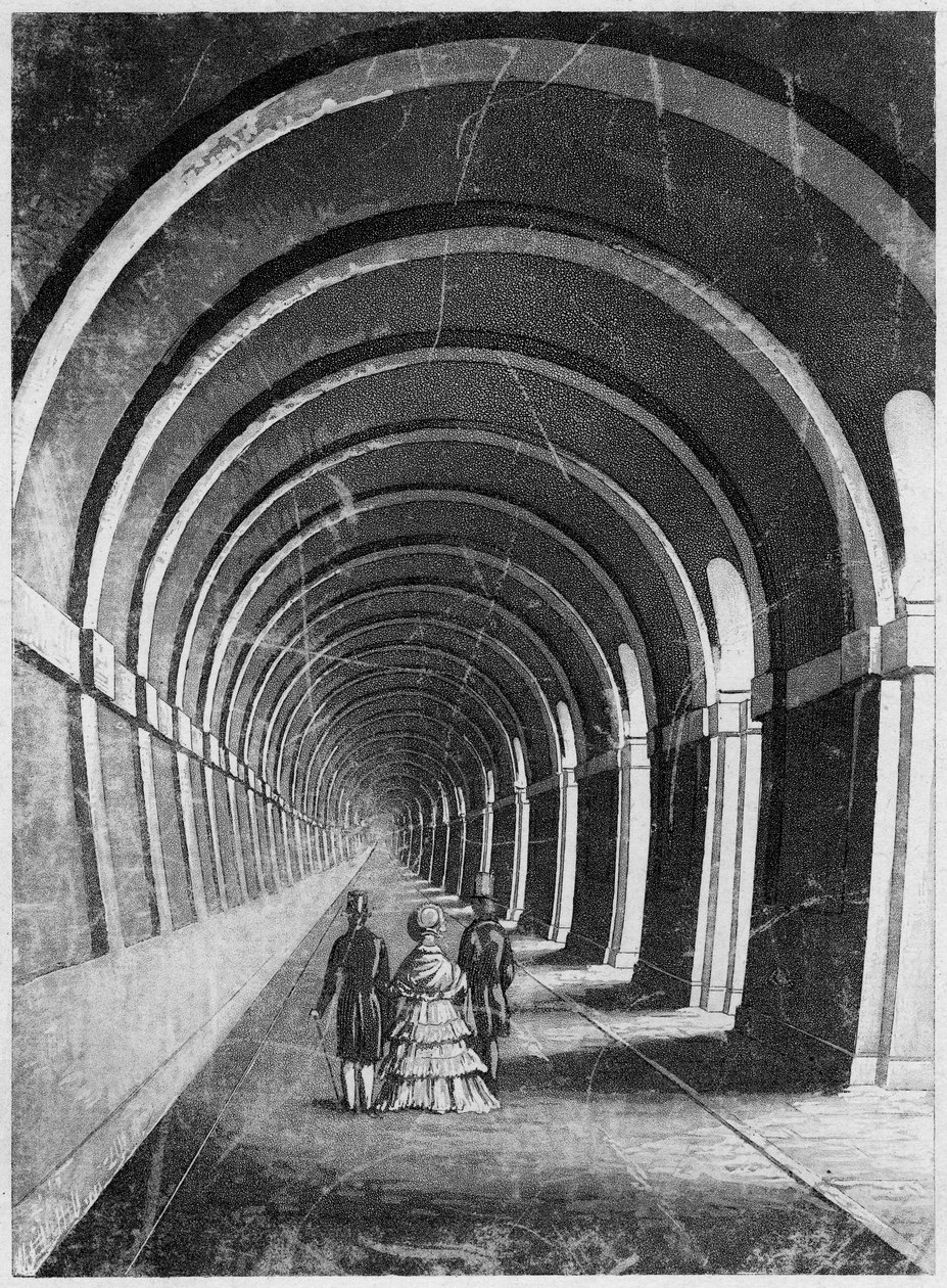 Thames Tunnel, London, midten af det 19. århundrede af Unbekannt