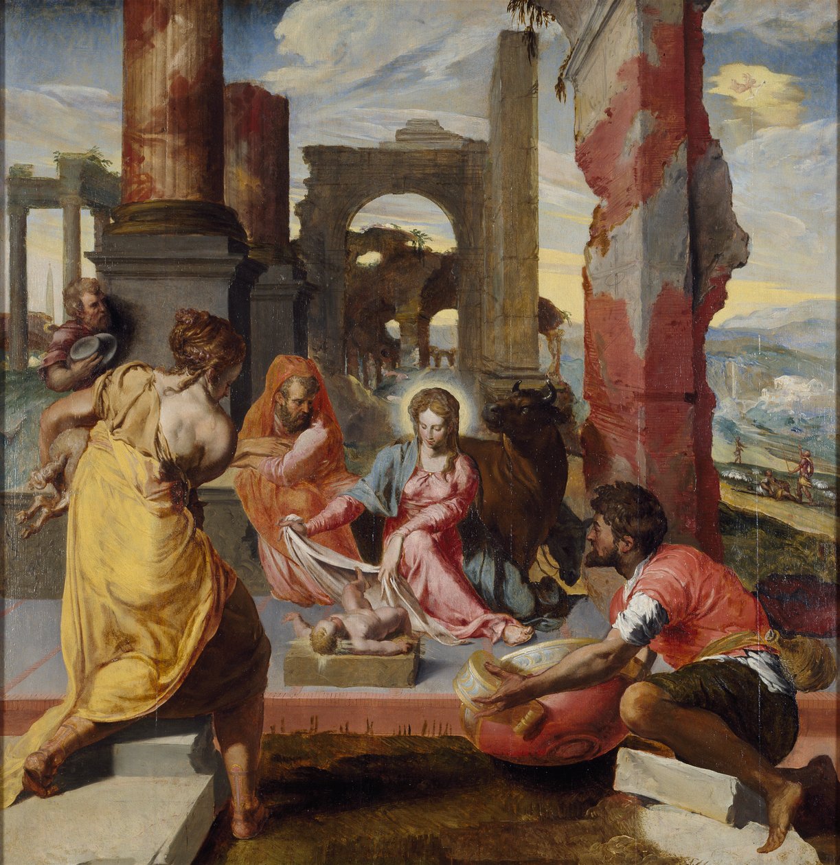Hyrdernes tilbedelse, c1560-1570 af Unbekannt
