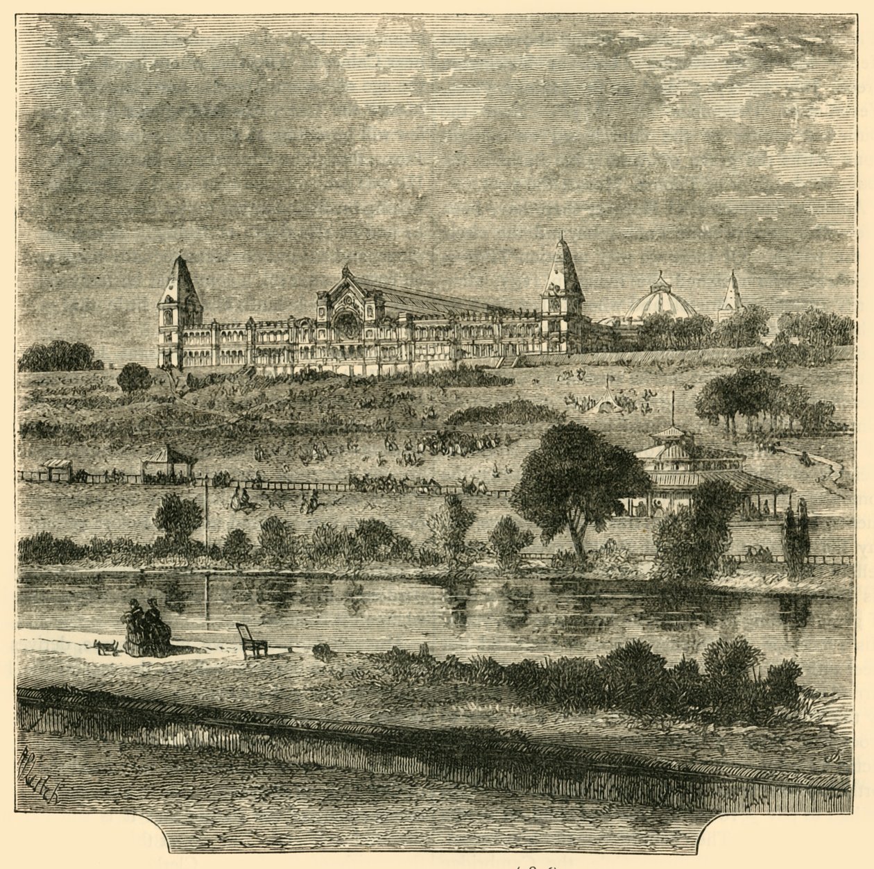 Alexandra-paladset 1876, c1876. af Unbekannt