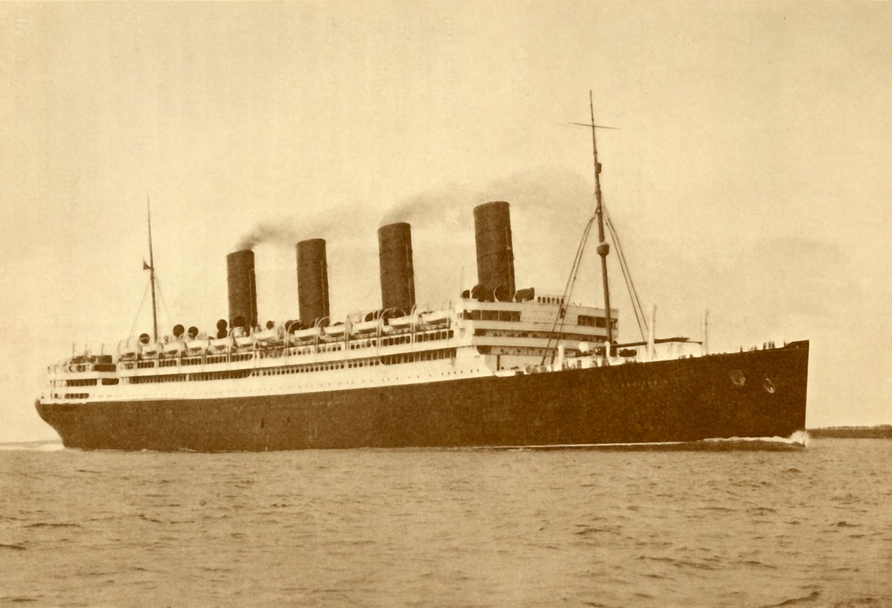 Aquitania Cunard-linjen, 45.647 tons, c1930. af Unbekannt