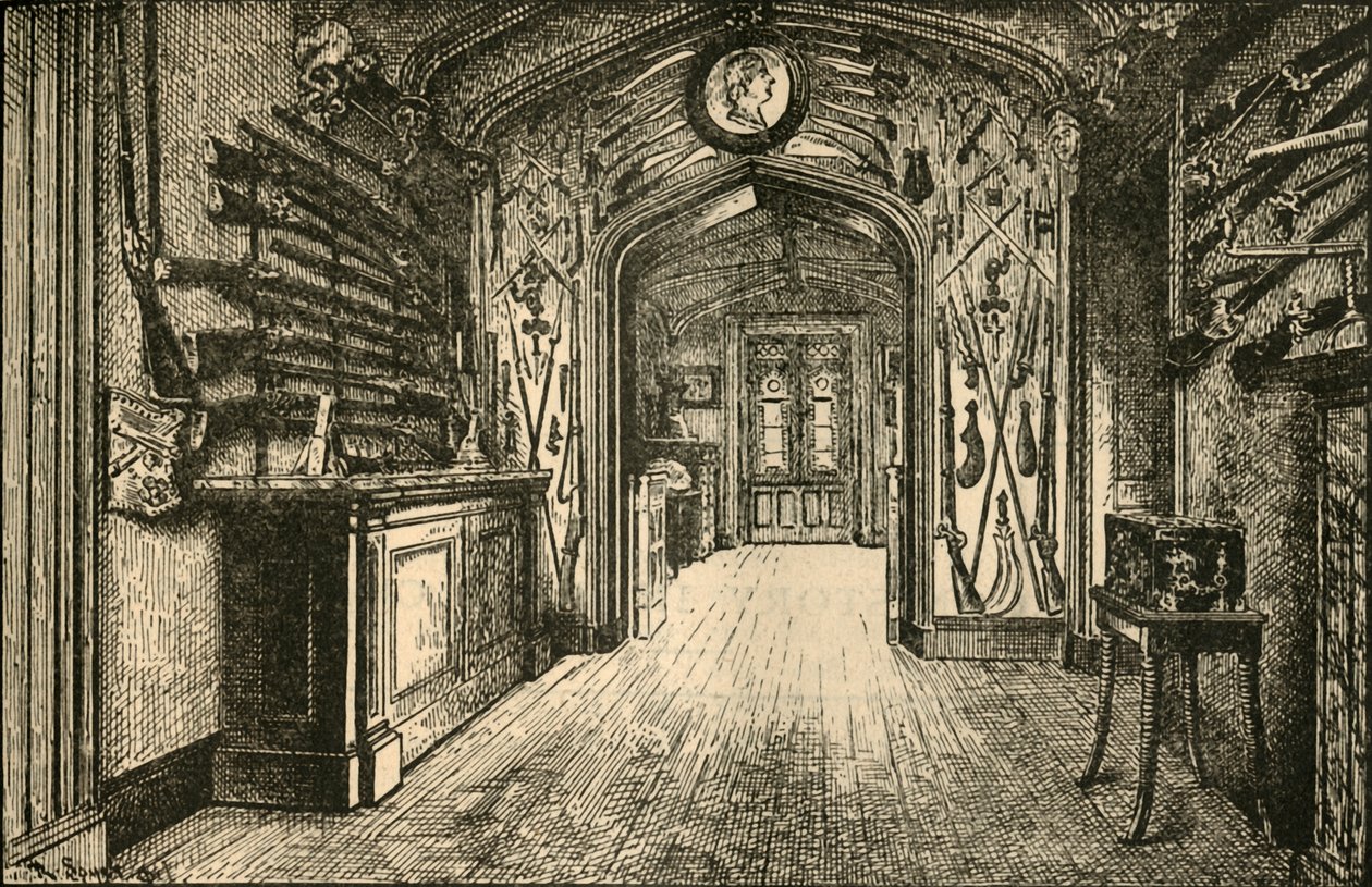Våbenhuset i Abbotsford, 1882. af Unbekannt
