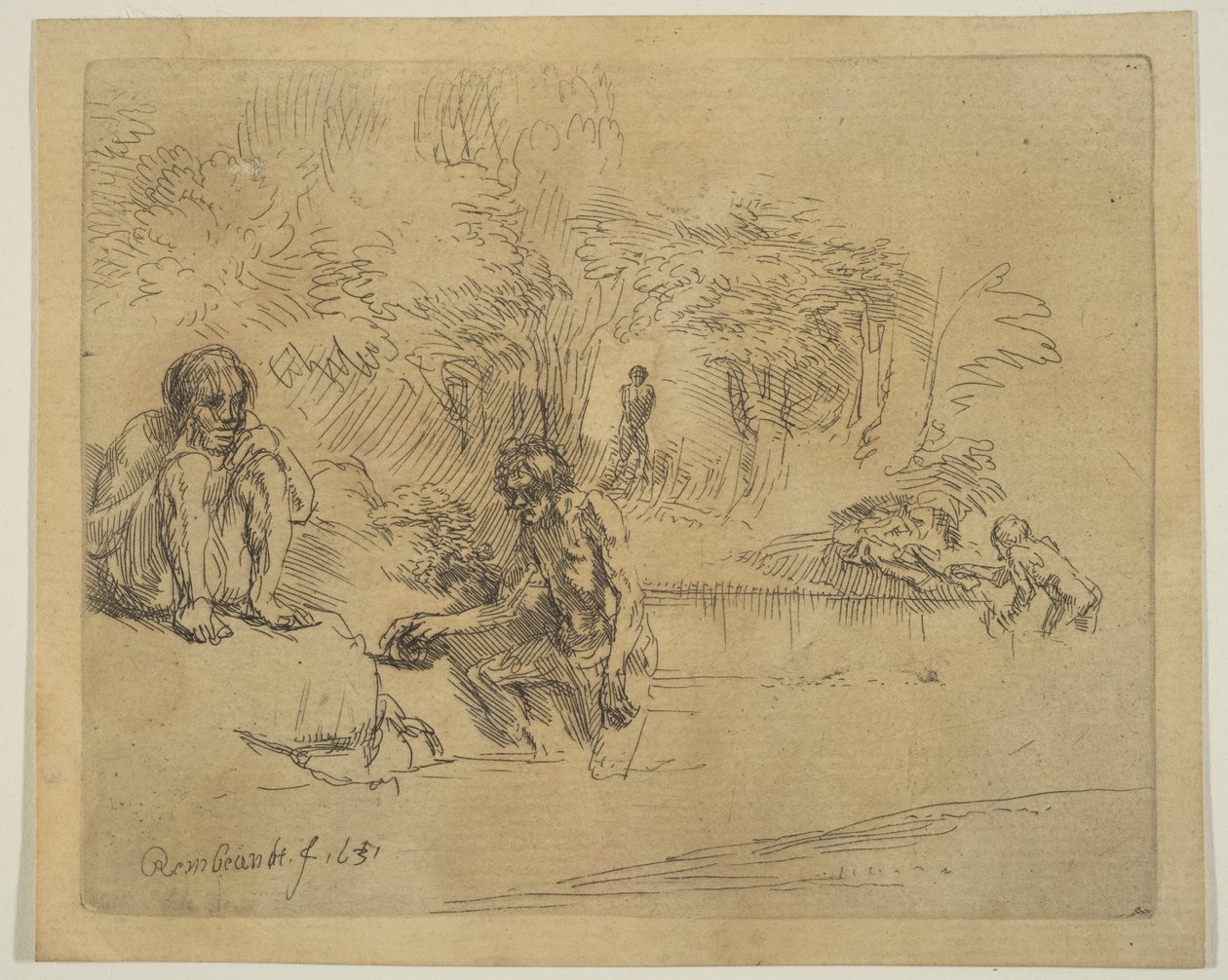 De badende, 1651. af Unbekannt