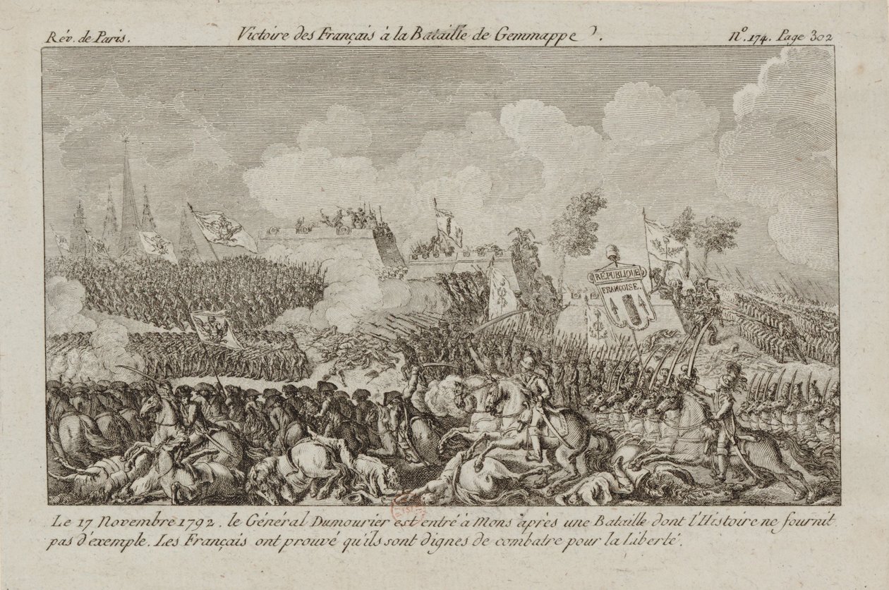 Slaget ved Jemappes, 1792. af Unbekannt
