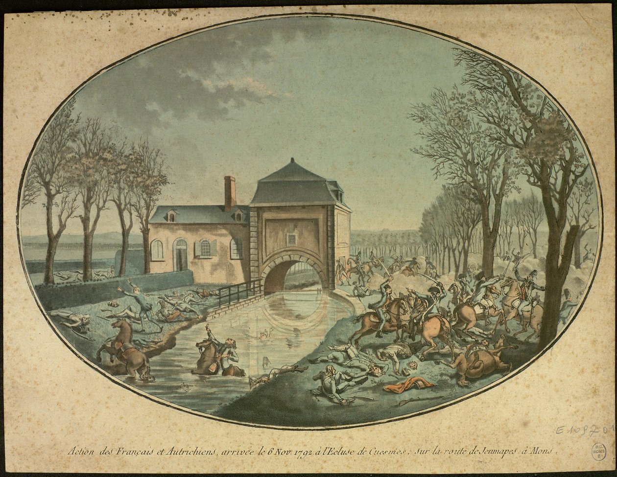 Slaget ved Jemappes, ca. 1793. af Unbekannt