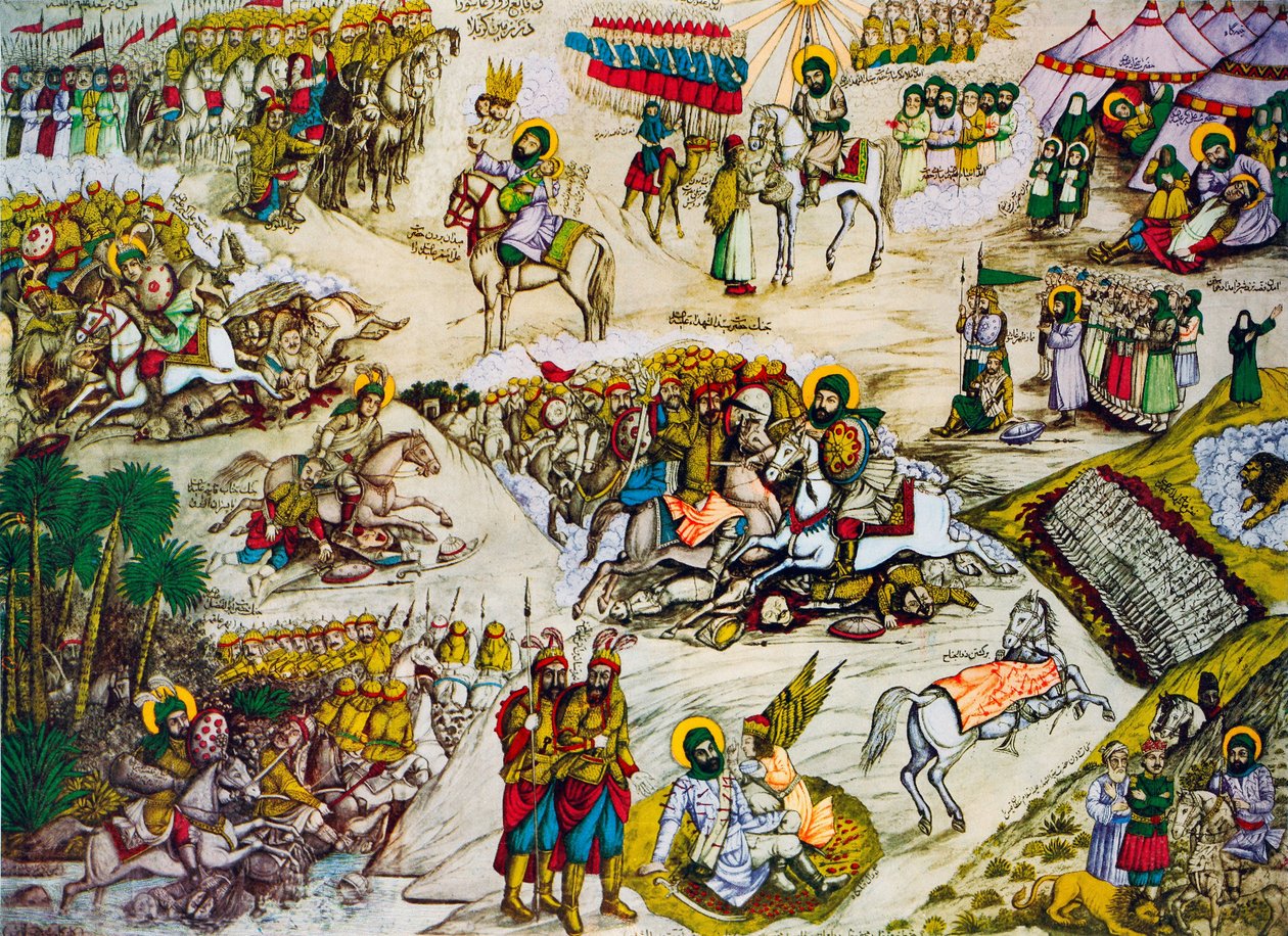 Slaget ved Karbala af Unbekannt