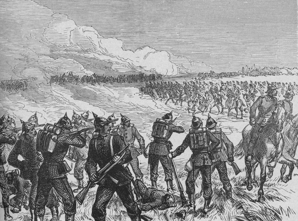 Slaget ved Langensalza, c1890 af Unbekannt