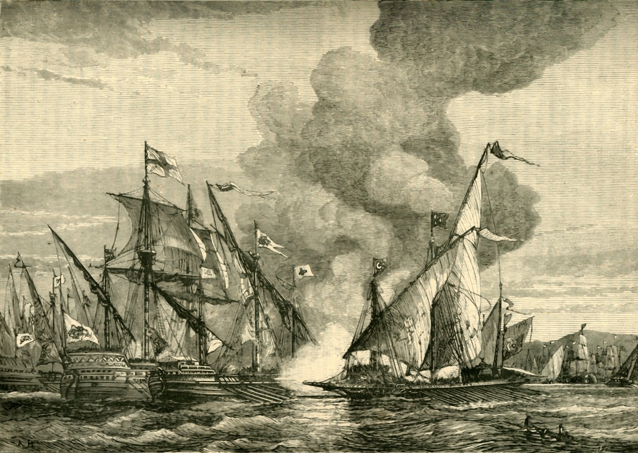 Slaget ved Lepanto, 1571, 1890. af Unbekannt