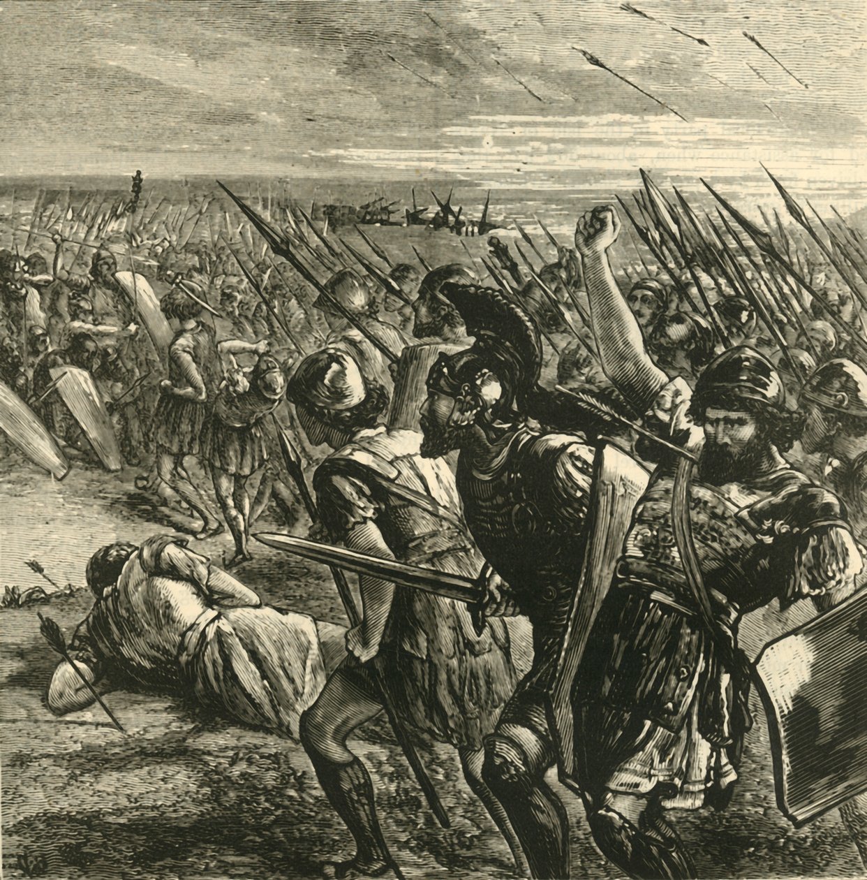 Slaget ved Marathon, 1890. af Unbekannt
