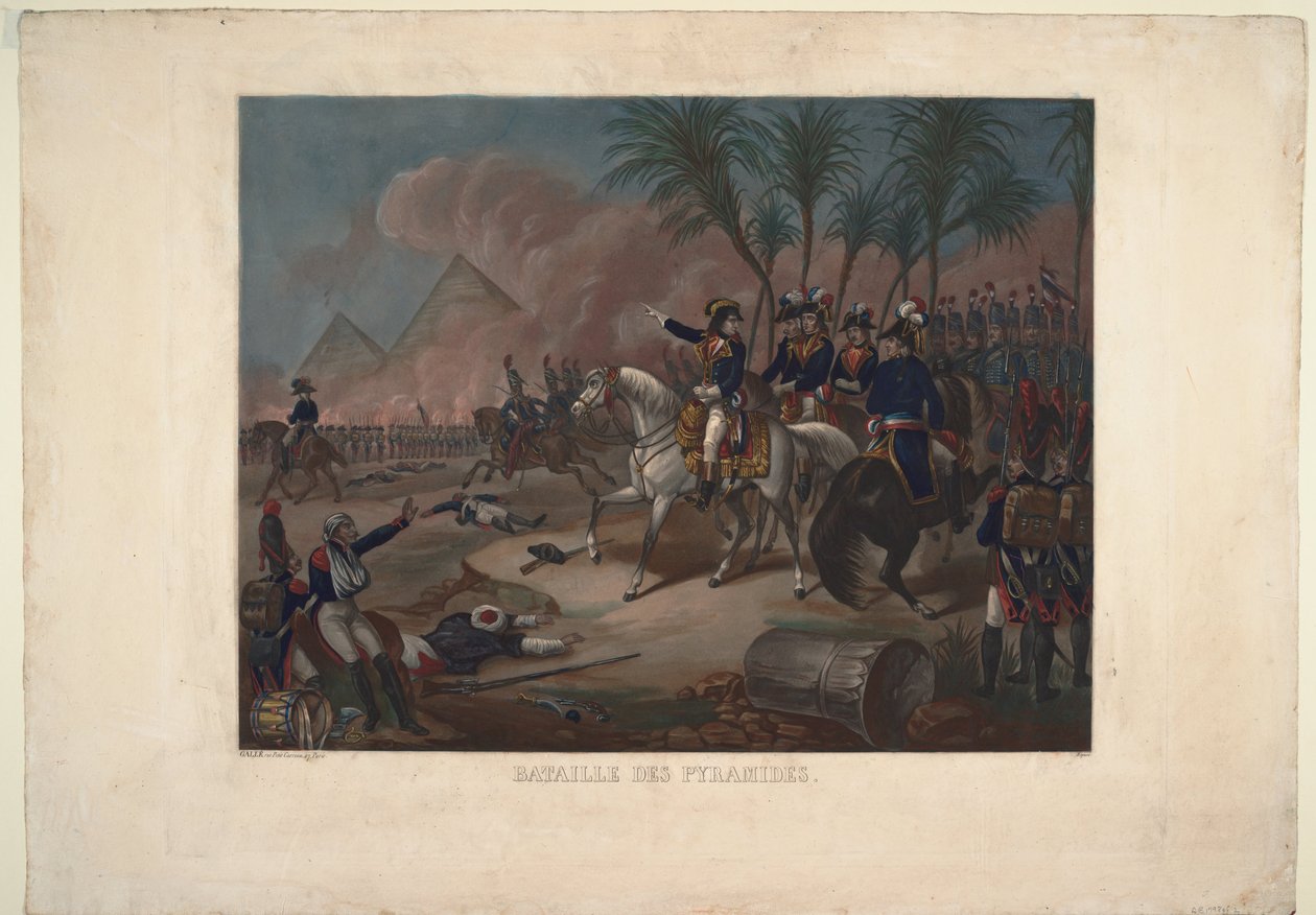 Slaget ved pyramiderne, 1800 af Unbekannt