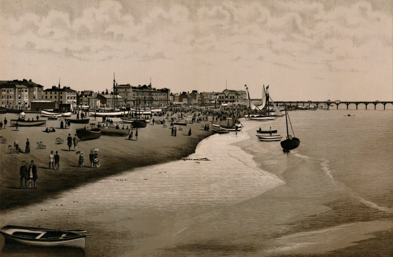 The Beach, Yarmouth, c1880. af Unbekannt