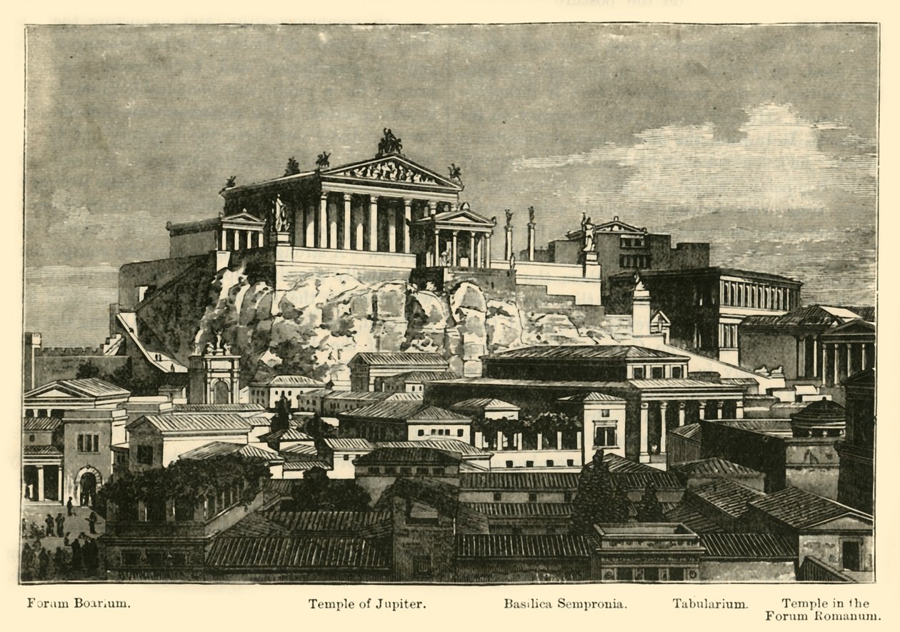 Capitol, fra restaurering af Palatinerbjerget, 1890. af Unbekannt