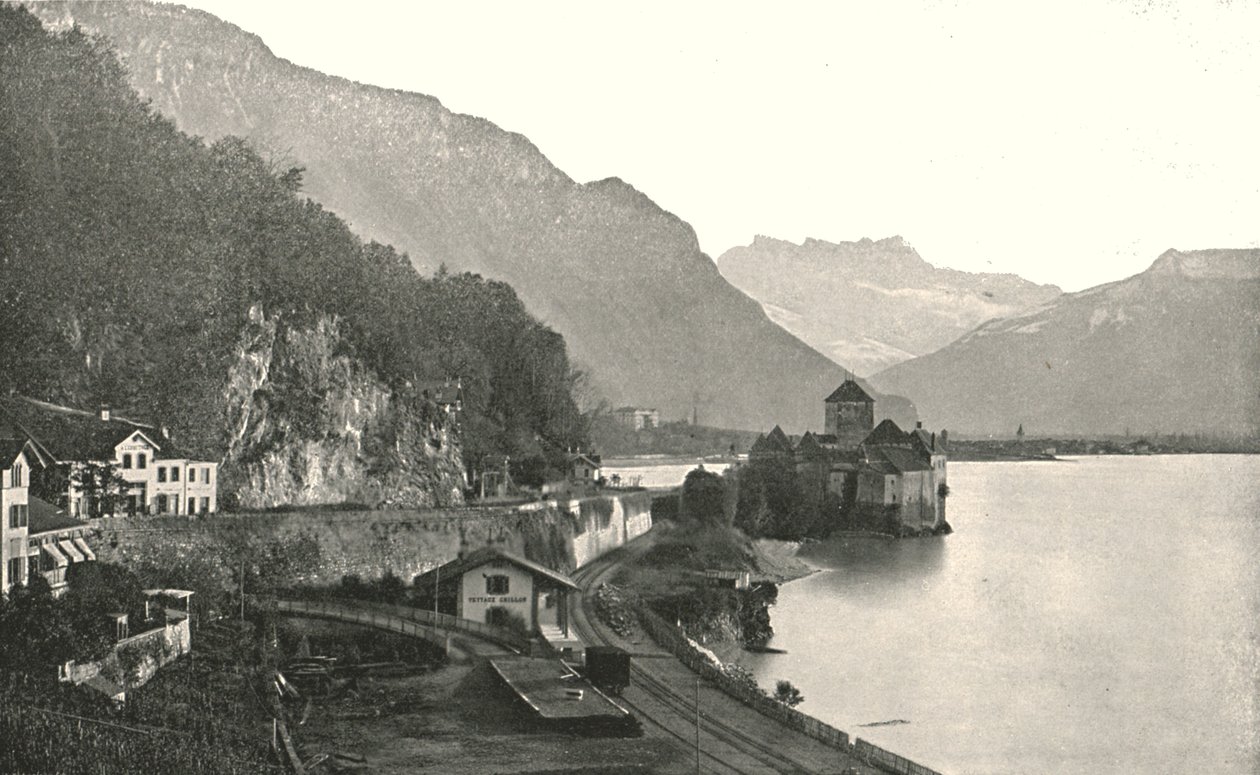 Slottet i Chillon, Schweiz, 1895. af Unbekannt