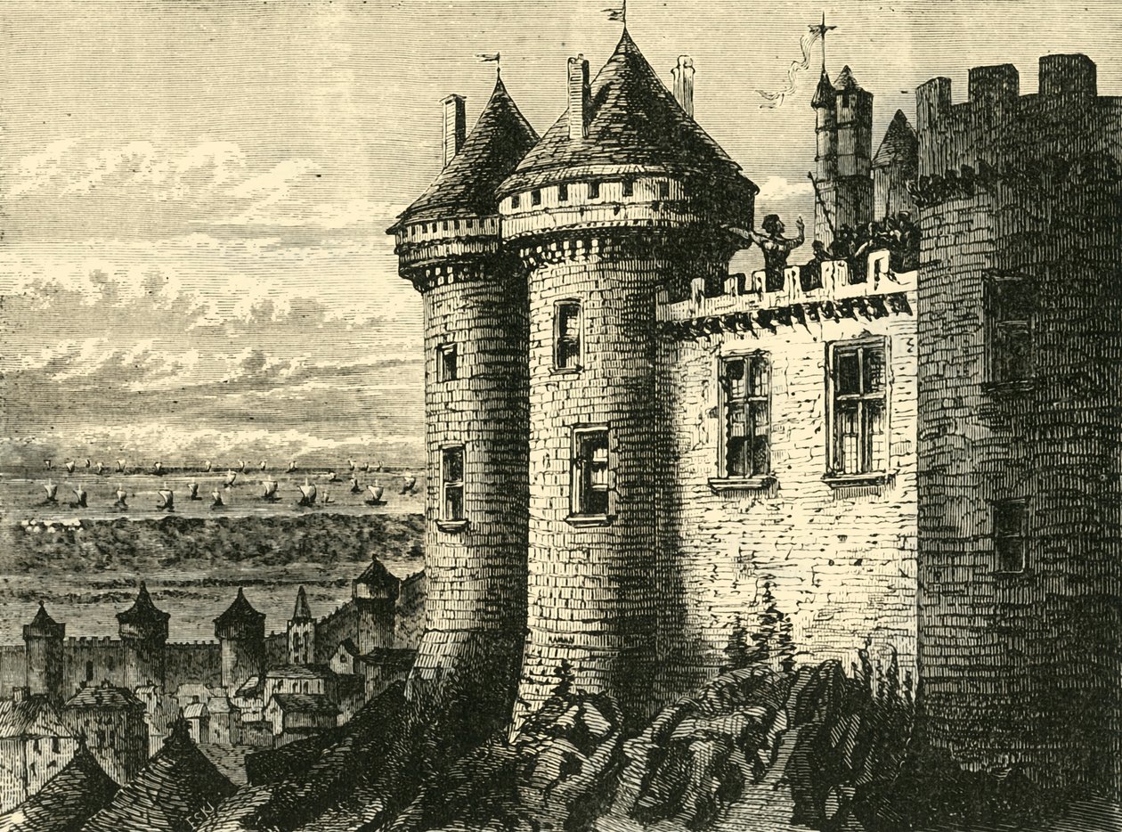 Slottet i Hennebon, 1890. af Unbekannt