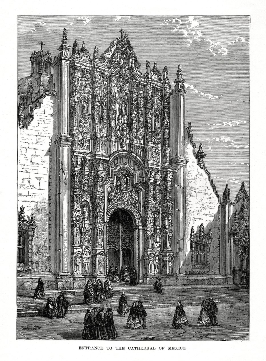 Katedralen, Mexico City, Mexico, 1800-tallet af Unbekannt