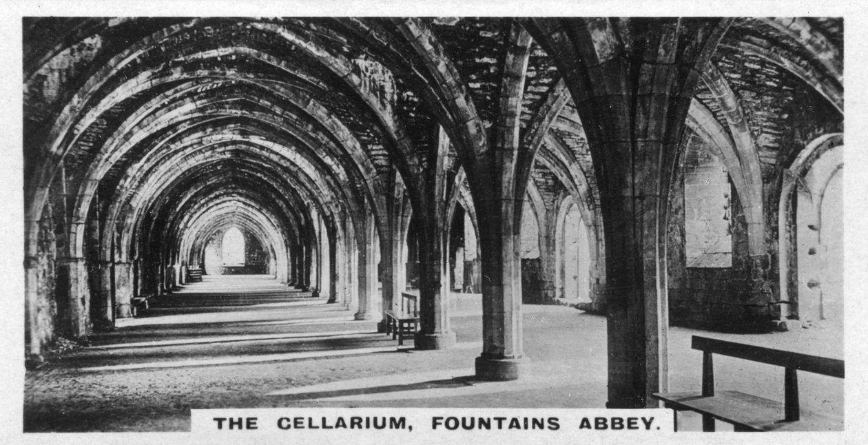 The Cellarium, Fountains Abbey, Yorkshire, c1920