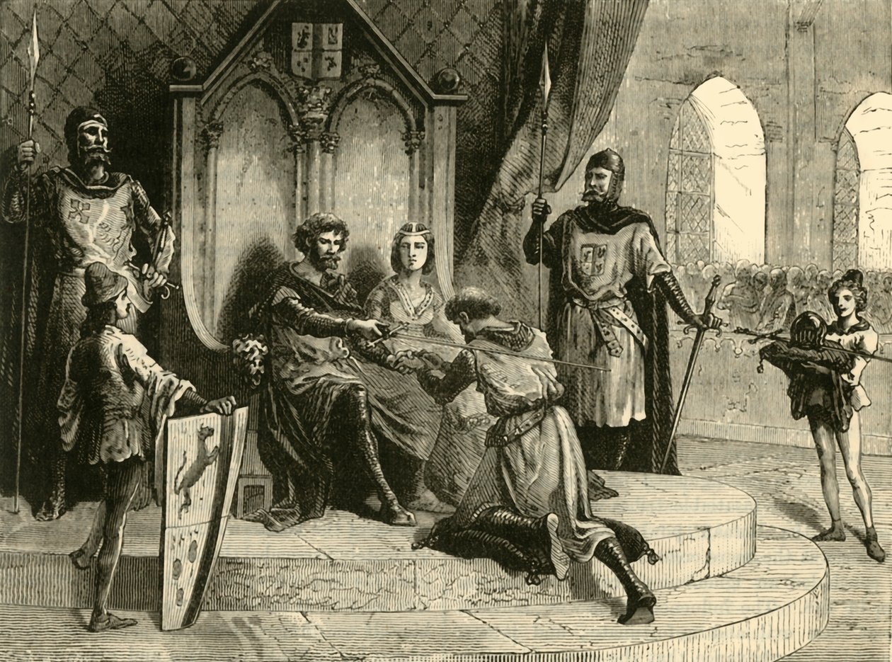 Ceremoni for feudal tjeneste, c9.-10. århundrede, 1890. af Unbekannt