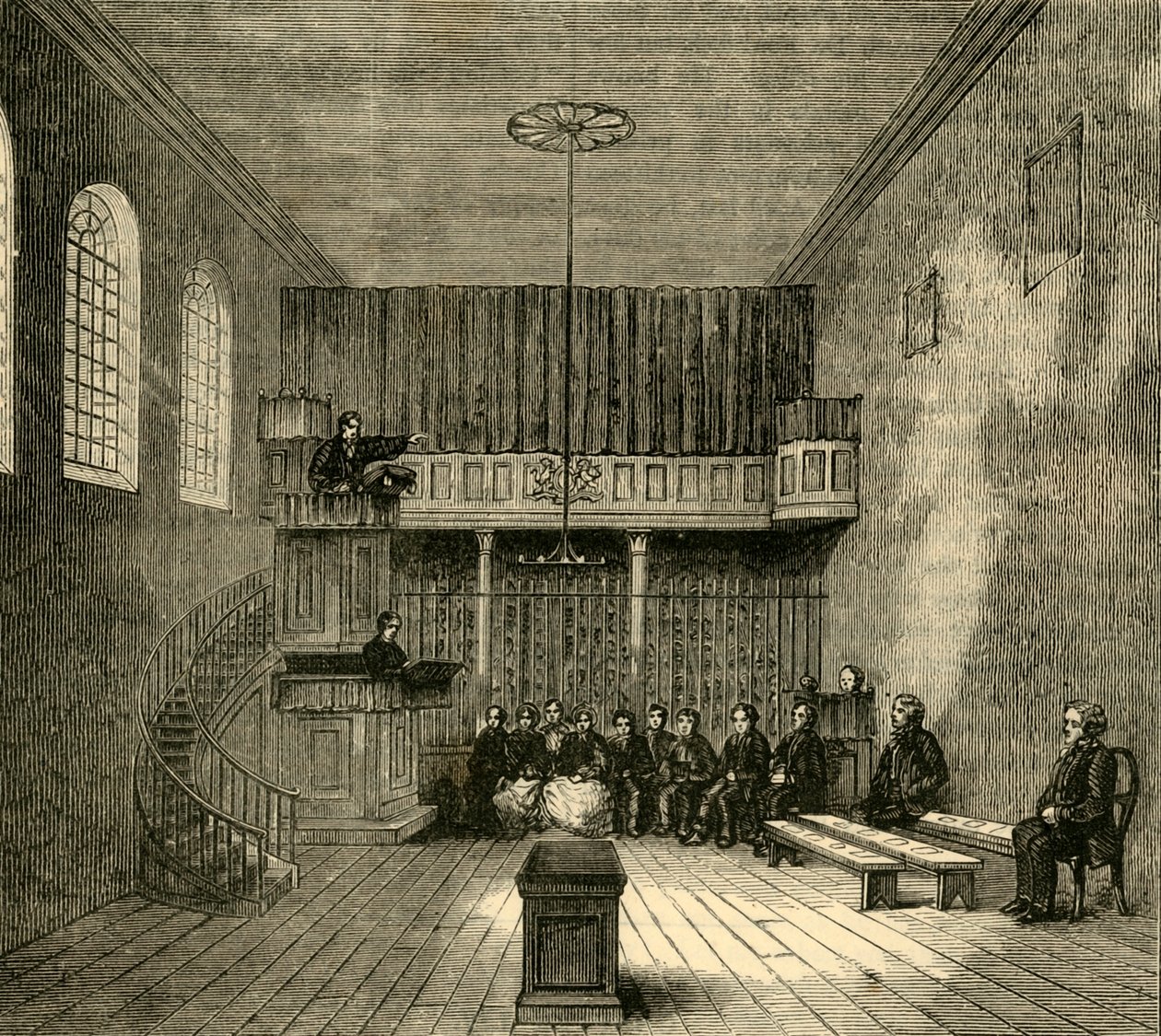 Kapellet i Newgate, c1872. af Unbekannt