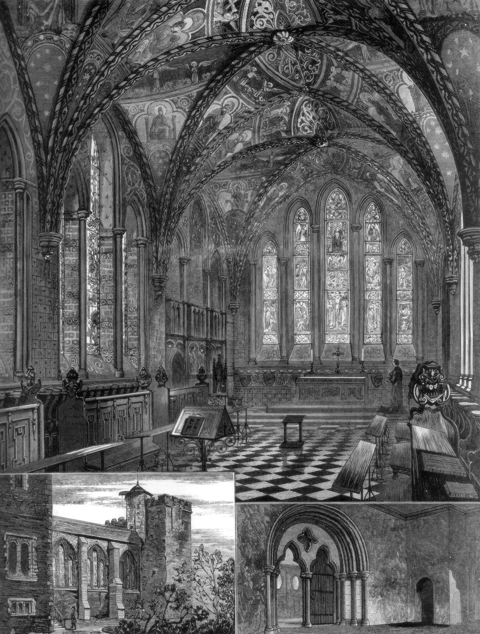 The Chapel of Lambeth Palace, London, 1887 af Unbekannt