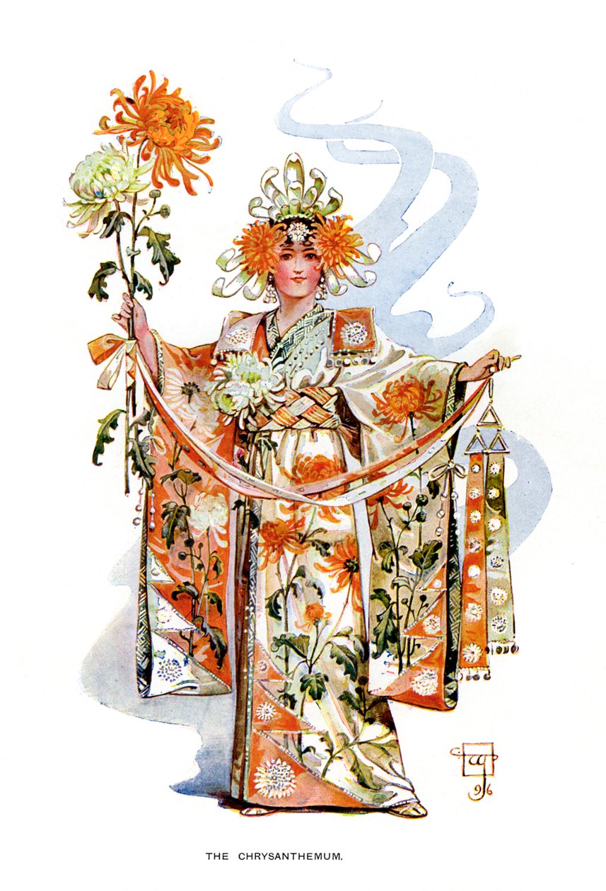 Krysantemum, 1899 af Unbekannt