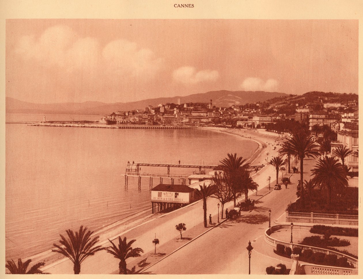 Croisetten og Mont Chevalier, Cannes, 1930. af Unbekannt
