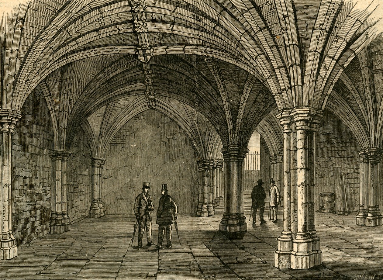 The Crypt of Guildhall, 1897. af Unbekannt
