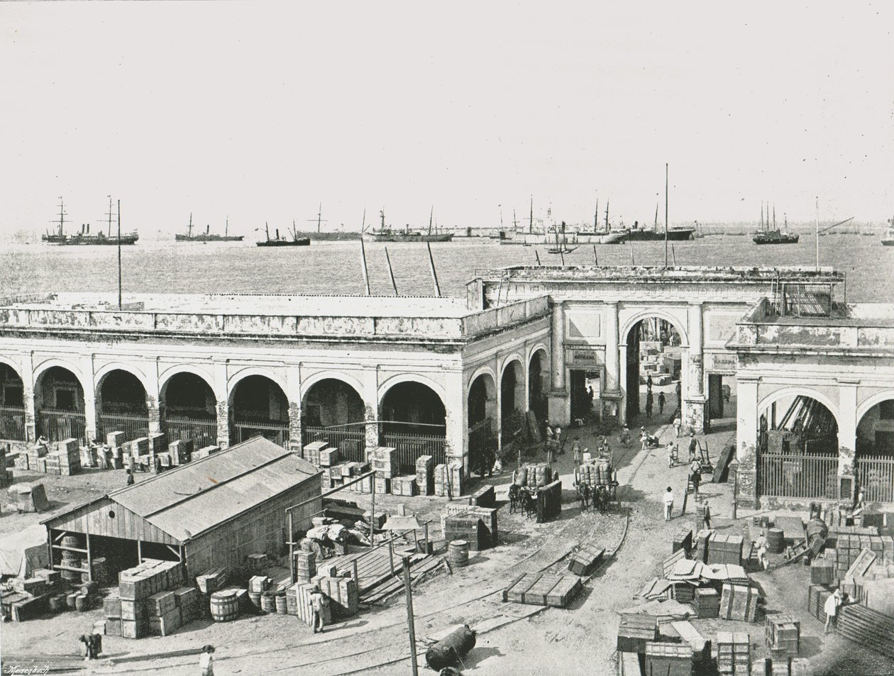 The Custom House, Veracruz, Mexico, 1895. af Unbekannt