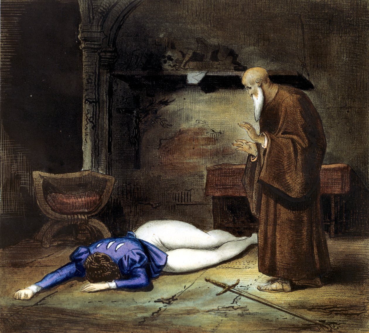 Romeos død, 1800-tallet af Unbekannt