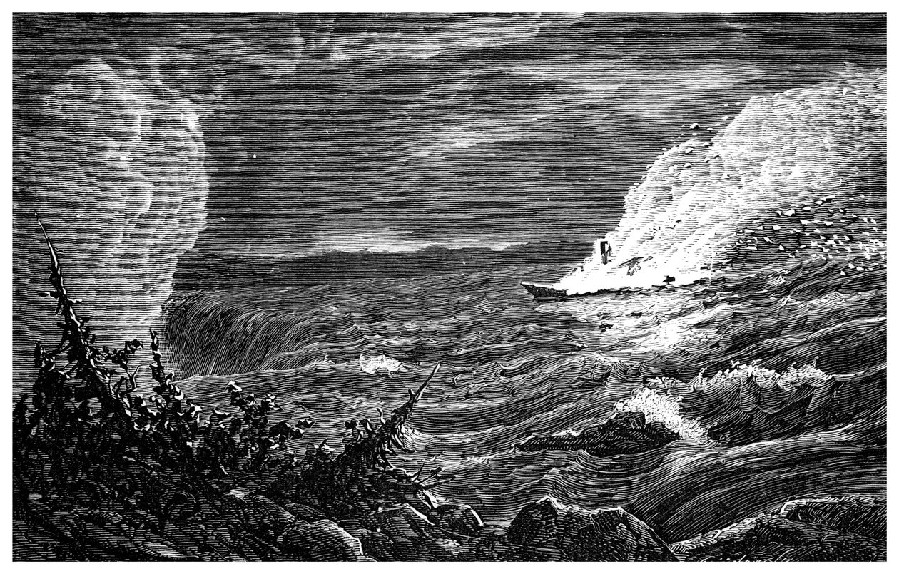 The Destruction of the Caroline, 1837, c1860 af Unbekannt
