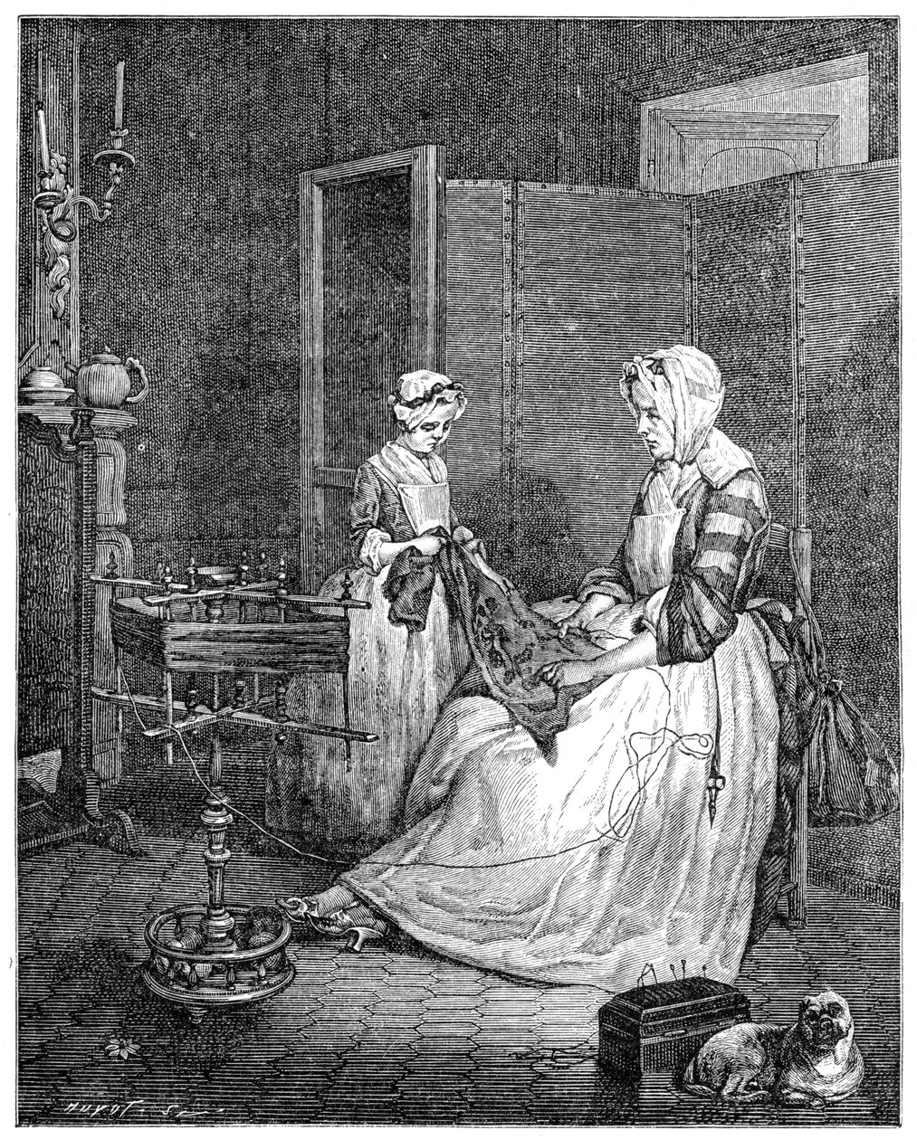 Den flittige Moder, 1740, 1885 af Unbekannt