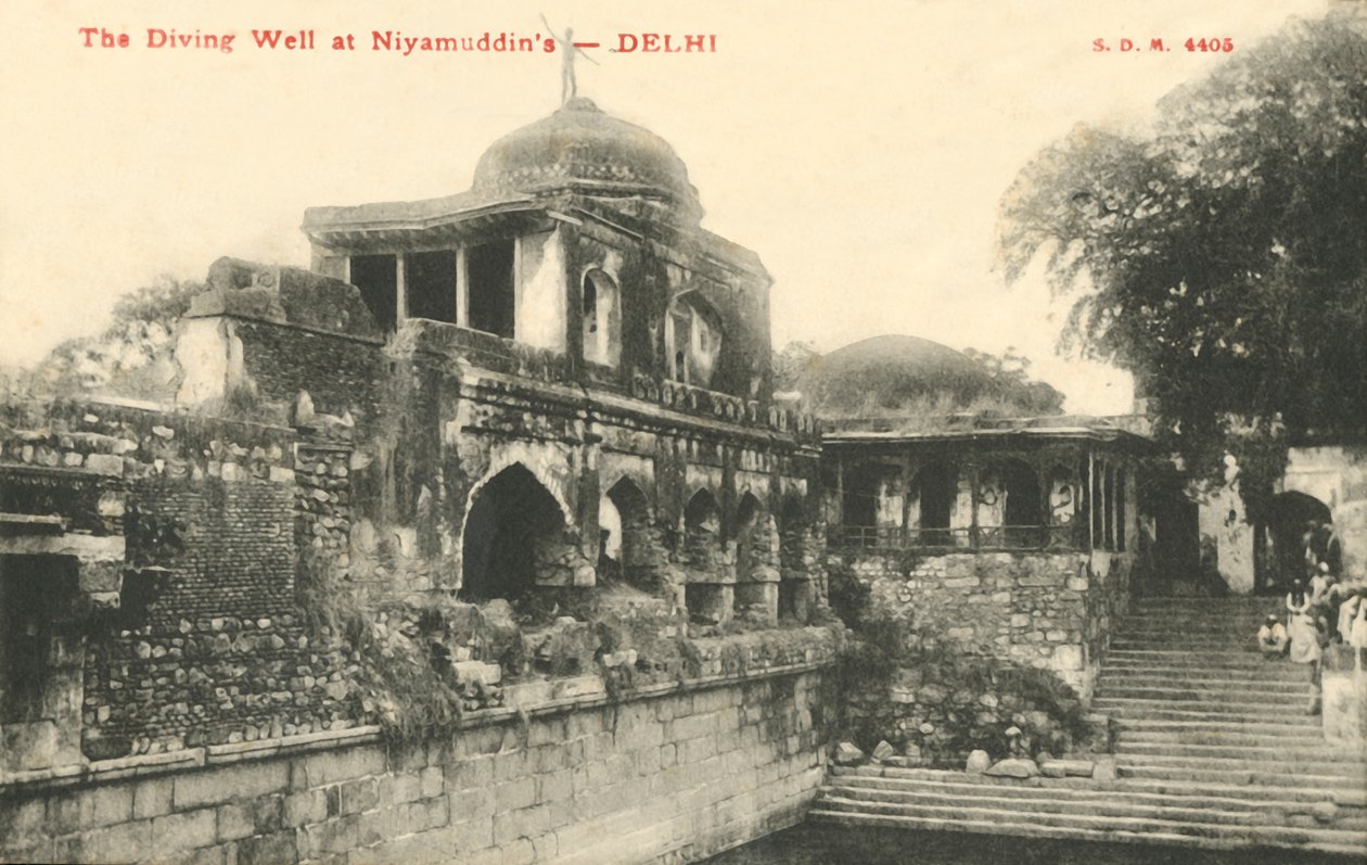 Dykkerbrønden ved Niyamudddins - Delhi. af Unbekannt
