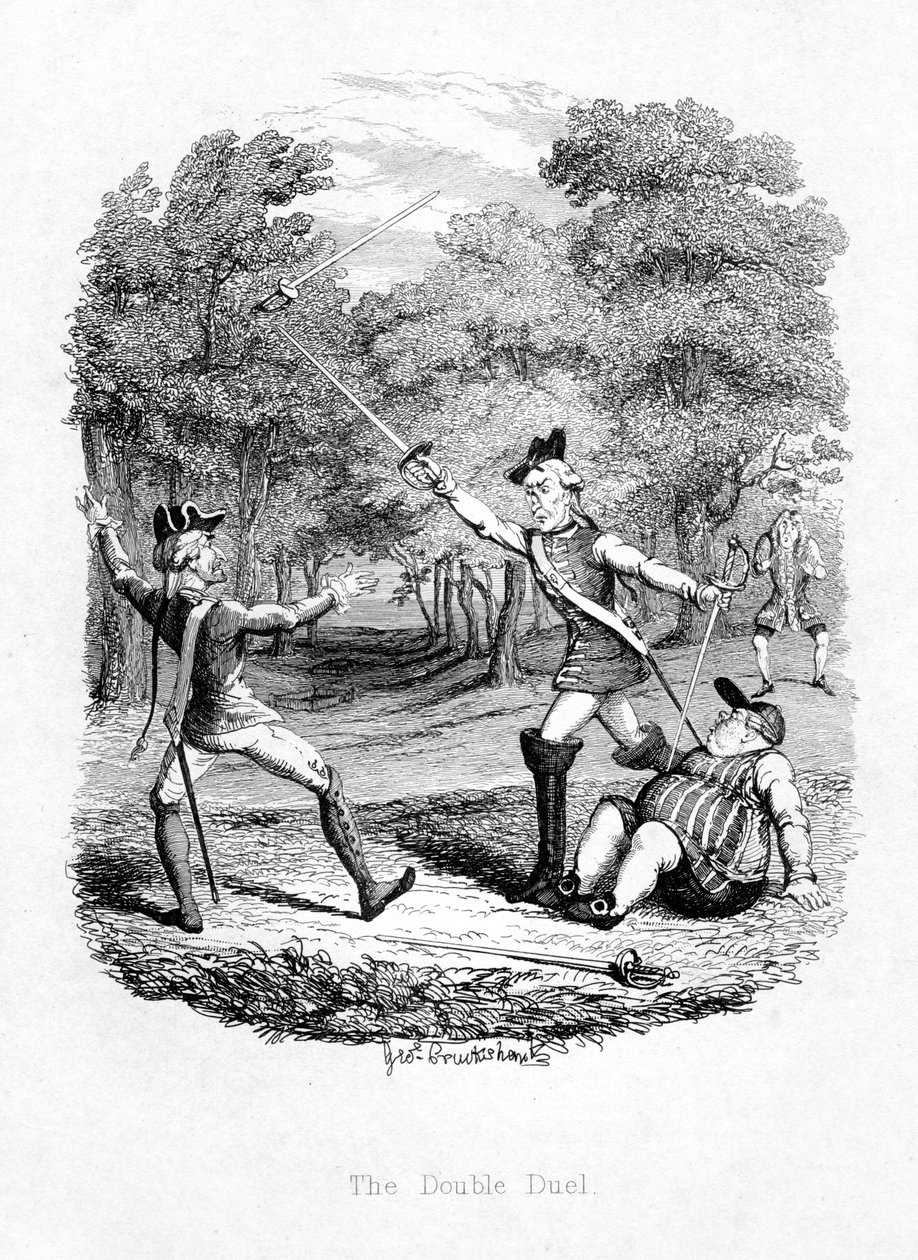 Dobbeltduellen, 1844 af Unbekannt