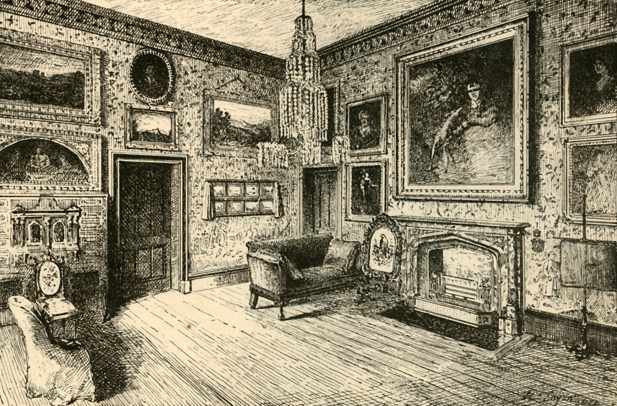 Tegnestuen i Abbotsford, 1882. af Unbekannt