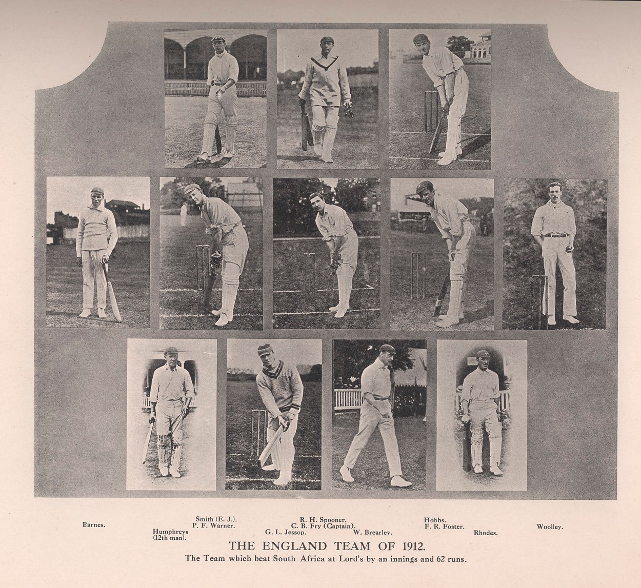 Det engelske crickethold i 1912 af Unbekannt